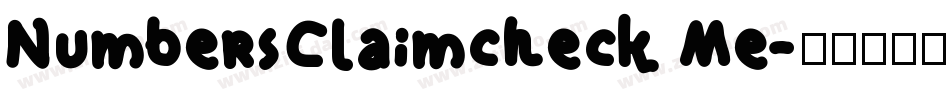 NumbersClaimcheck Me字体转换